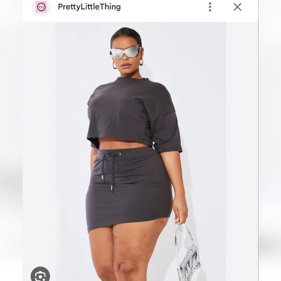 Grey pretty little thing 2 piece outfit - Picture 2 of 16